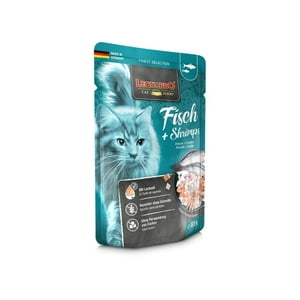Sachet Leonardo Gatos Adultos Pescado Y Camarones 16 Un.