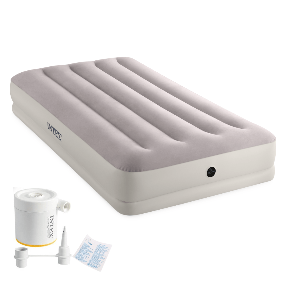 Colchón Inflable Intex 1.5 Plazas 99X191X30 Cm Prestige Mid-Rise + Inflador Usb150
