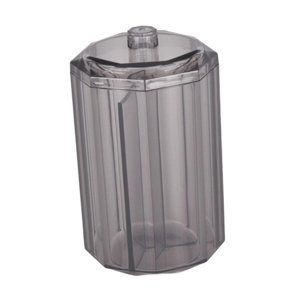 Ioensy - Soporte Para Almohadillas De Algodón Para Maquillaje, Soporte Para Joyas, Cosméticos, Baño, Tocador, Negro, Alto