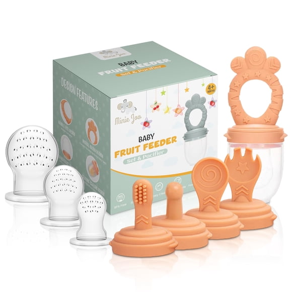Set De Alimentador De Frutas Para Bebé Libre De Bpa De Silicona 4+ Meses