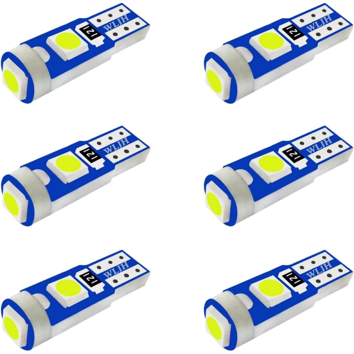 Wljh - Ampolleta Led T5 Verde 12v 150lm Tablero Auto 6u