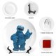 thumbnail image 3 of Cookie Monster Plato decorativo de porcelana fina (bone china), plato decorativo de cerámica para hogar, oficina, soporte de pared, platos decorativos para dormitorio - 6 pulgadas (15 cm), 3 of 6