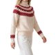 thumbnail image 4 of INSPIRE CHIC Suéter Fair Isle de Mujer Casual Vintage Cuello Simulado Manga Larga Pequeño Rojo, 4 of 6