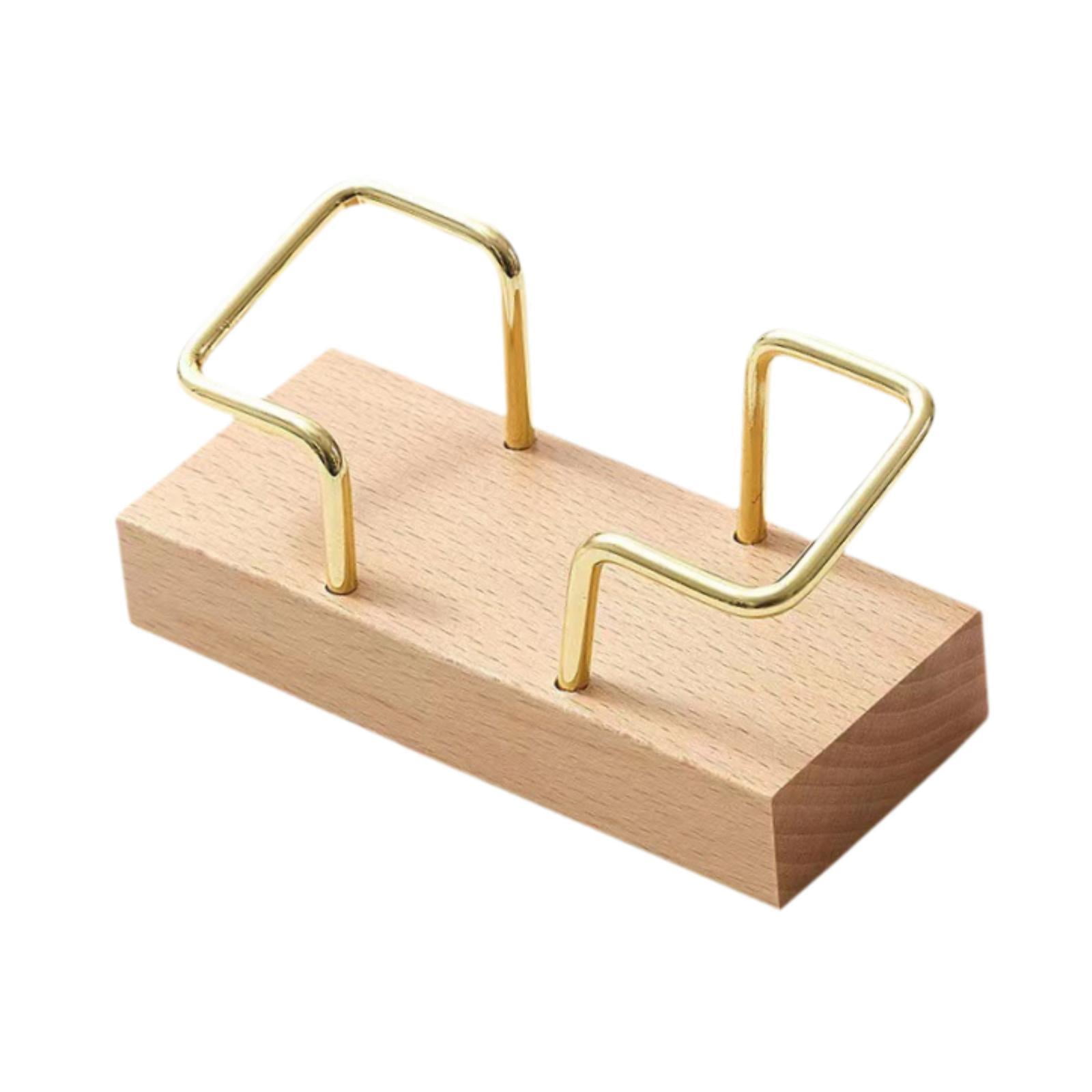 Magideal - Organizador De Tarjetas De Presentación De Madera De Escritorio De 11x5 Cm Para Reuniones, Conferencias Accesorias Versátiles De Tablero De Mesa Versá Marrón Claro