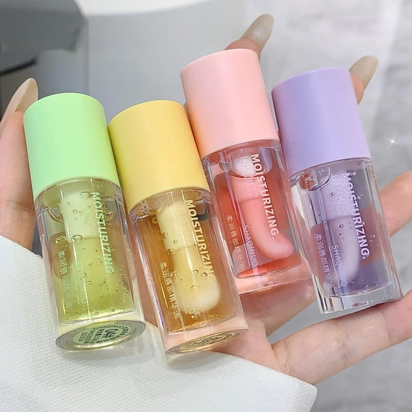 Bálsamo labial HJXUQIME 4 uds 14 ml Sabor a fruta, efecto volumizador