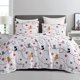 thumbnail image 2 of Juego de sábanas Elegant Comfort de franela de terciopelo Cal King Jingle Cats, 2 of 9