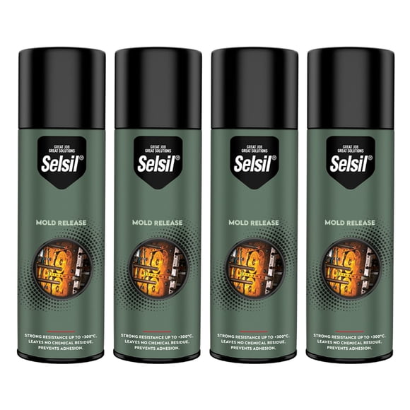 Spray desmoldante de silicona SELSIL 400 mL (paquete de 4)