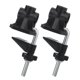 thumbnail image 1 of Abrazadera de Escritorio con Diámetro de Agujero de 0.47", 2 Piezas Base Universal en C con Tornillo Ajustable para Soporte de Montaje de Lámpara de Mesa de Micrófono, Negro, 1 of 6