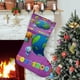 thumbnail image 1 of Wonderoos Tema: Calcetines de Navidad, fino lino blanco para colgar en escaleras y chimenea, decoración navideña para el hogar, regalo de Navidad. 45cm × 32cm, 1 of 5