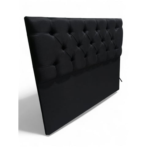 Muebles Syl - Respaldo De Cama 2 Plazas Negro Lino