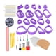 thumbnail image 5 of Cortadores De Arcilla Polimérica DIY Anillos De Salto, Tarjeta Para Pendientes, Ganchos Para Pendientes Art Purple, 5 of 5