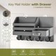 thumbnail image 3 of Key Holder Wall Mount, Wooden Key and Mail Organizer, Gray, 3 of 3