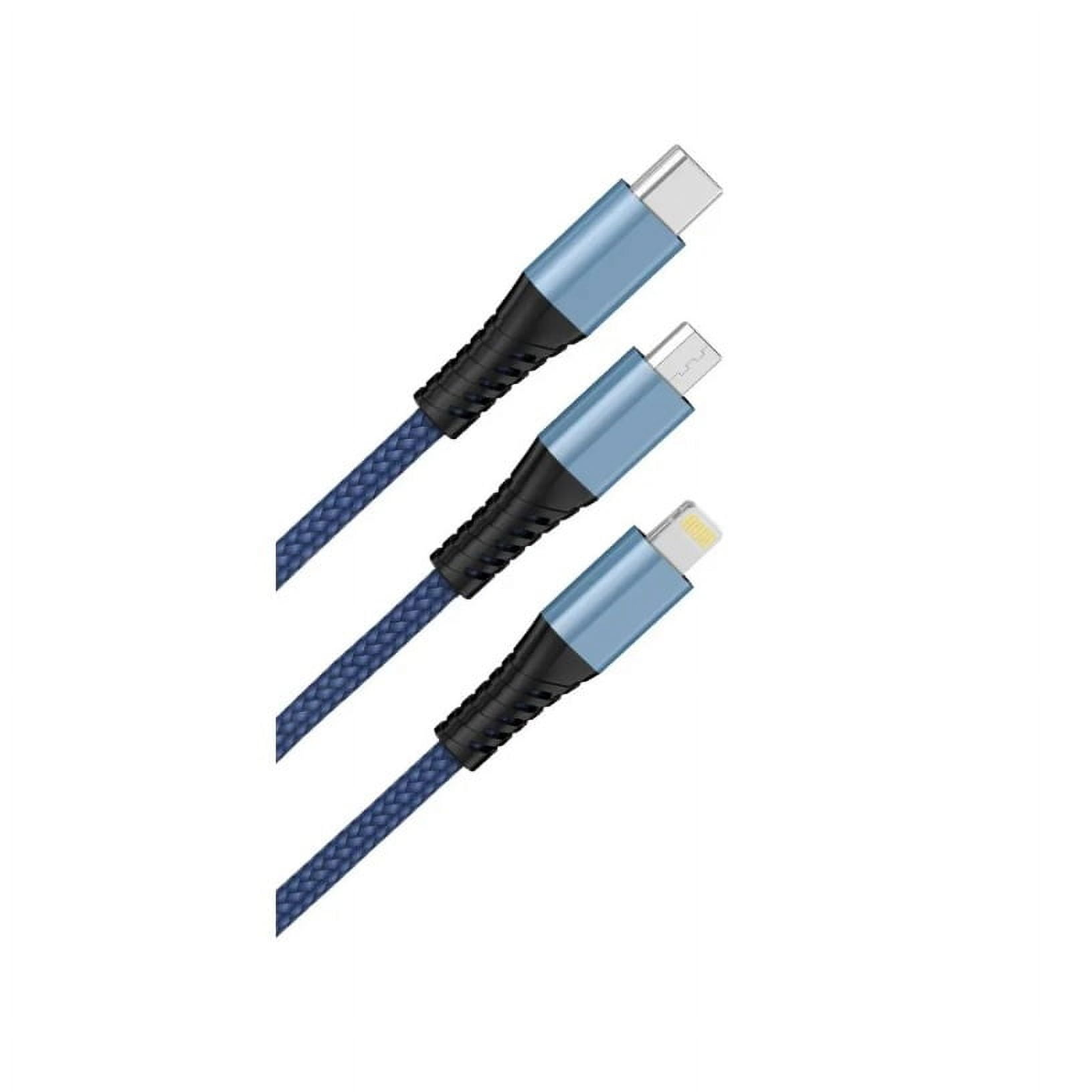 Masterg - Cable 3 En 1 Compatible Con Iphone, Micro Y Tipo C