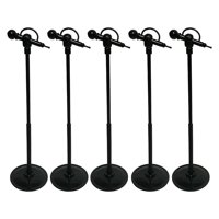 Magideal - Micrófono Desmontable Para Casa De Muñecas 1:6, Mini Accesorios Para Casa De Muñecas, Muebles En Miniatura Ktv Para Figuras De Acción, Casa De Muñecas Negro