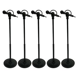 Magideal - Micrófono Desmontable Para Casa De Muñecas 1:6, Mini Accesorios Para Casa De Muñecas, Muebles En Miniatura Ktv Para Figuras De Acción, Casa De Muñecas Negro