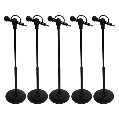 Magideal - Micrófono Desmontable Para Casa De Muñecas 1:6, Mini Accesorios Para Casa De Muñecas, Muebles En Miniatura Ktv Para Figuras De Acción, Casa De Muñecas Negro