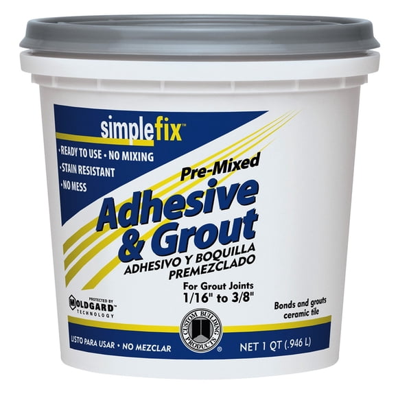 Grout CUSTOM SimpleFix para interiores, color blanco, 1 litro