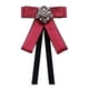 thumbnail image 4 of Broche de cinta de corbata de lazo, decoración de corbata de bownot, alfiler de cuello para mujeres, elegante corbata de diamantes de imitación para Rojo, 4 of 5
