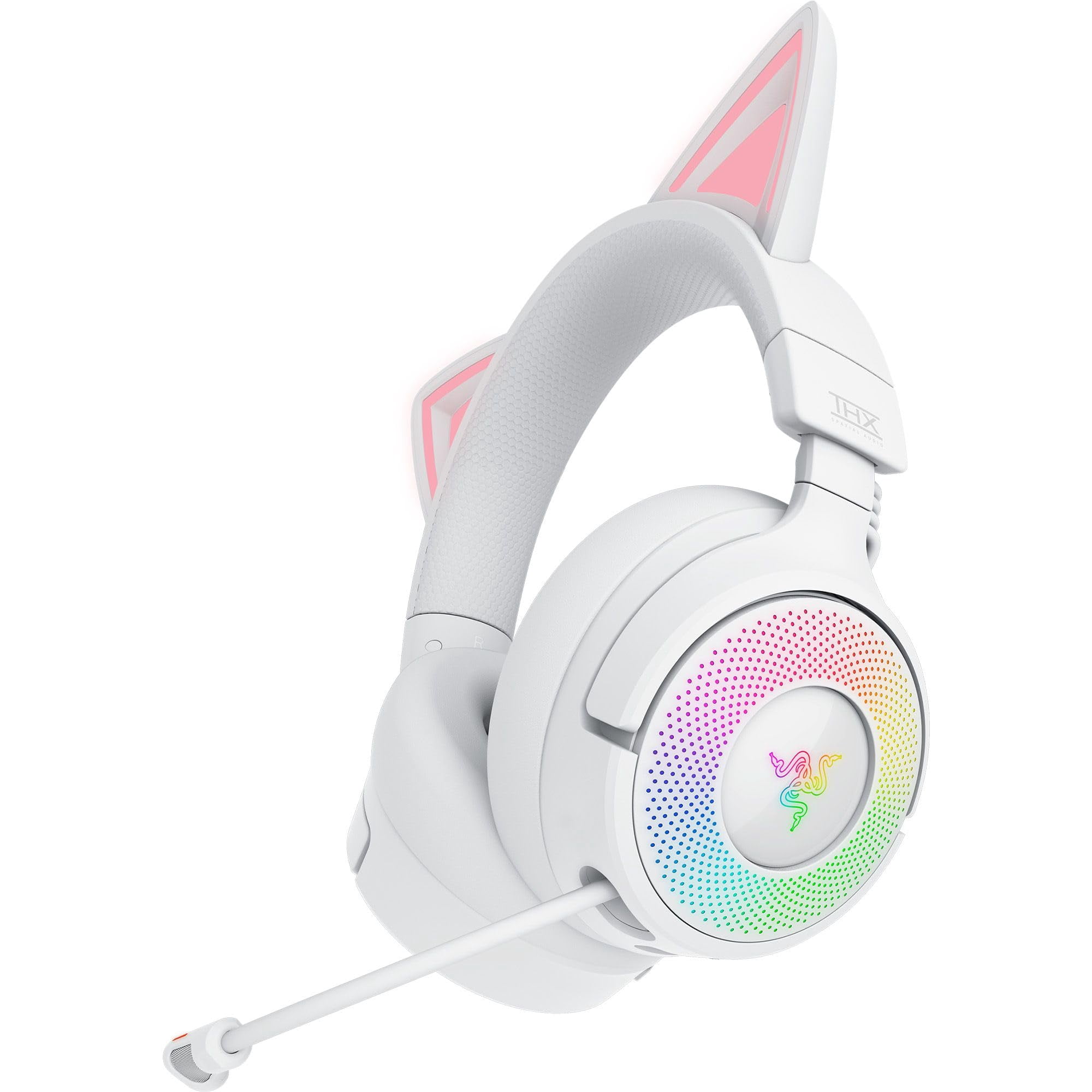 Auriculares Para Juegos Razer Kraken Kitty V3 Pro Inalámbricos Rgb Blancos