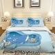 thumbnail image 2 of Juego De Ropa De Cama Milsleep 3D Azul Océano Ballena Y Coral, 2 of 3