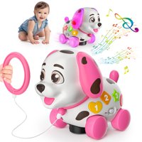 Juguete Musical Para Cachorros Bqu 3 En 1 Para Niña Y Niño De 1 Año, Rosa
