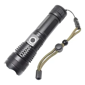 Max - Linterna Tactica Led P50 Recargable Usb Zoom Color De La Linterna Negro Color De La Luz Blanco