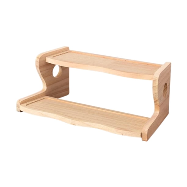 Pantalla de soporte de planta Tapa de mesa pequeña mesa pequeña de madera 2 pasos Estante de especias estante de planta para figuras de cupcakes adorn
