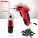 thumbnail image 4 of Destornillador eléctrico Hi-Spec, 3,6 V, 27 piezas con juego de brocas, rojo, 4 of 6