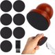 thumbnail image 1 of Lima de uñas para perros, raspador de uñas de madera, almohadilla para rascar con 7 papeles de lija reemplazables y cepillo de limpieza, tabla para amolar uñas antiestrés para mascotas, perros y gatos, 1 of 7
