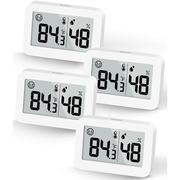 Higrómetro y termómetro interior DOOMAY mini blanco (5 cm)