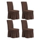 thumbnail image 1 of 4x Faldas Largas Con Volantes Funda Elástica Para Silla De Comedor Para Café De Banquete De Boda, 1 of 6