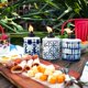 thumbnail image 5 of Linterna de exterior de la marca TIKI Glass Tiedye Blue, paquete de 3, 5 of 5