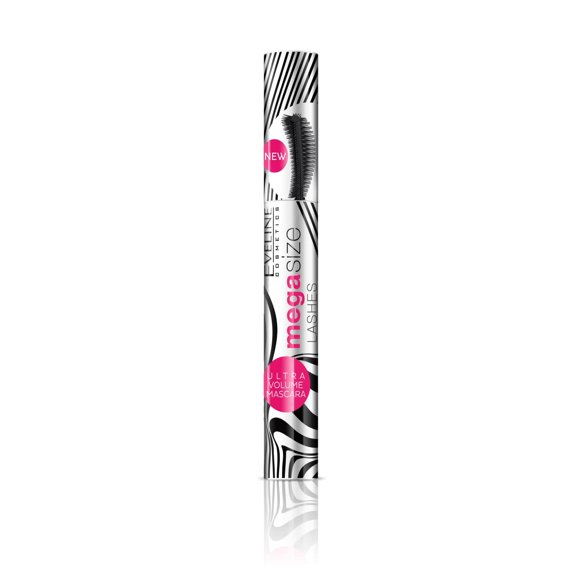 Máscara Eveline Mega Size Lashes 10 ml Micropeines de Silicona