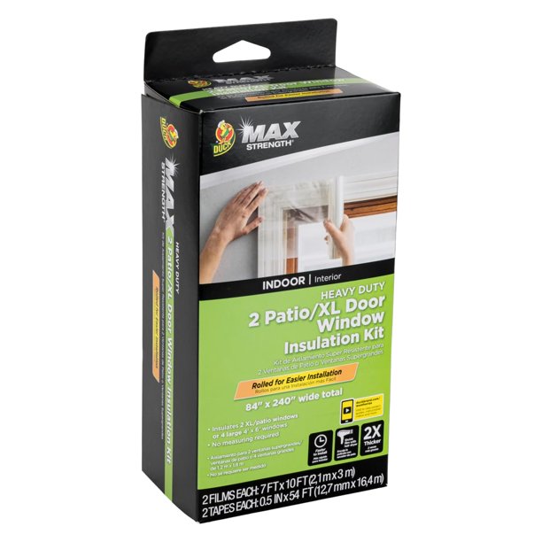 Kit de aislamiento para ventanas Duck MAX Strength, paquete de 2 unidades, 84 x 120 cm
