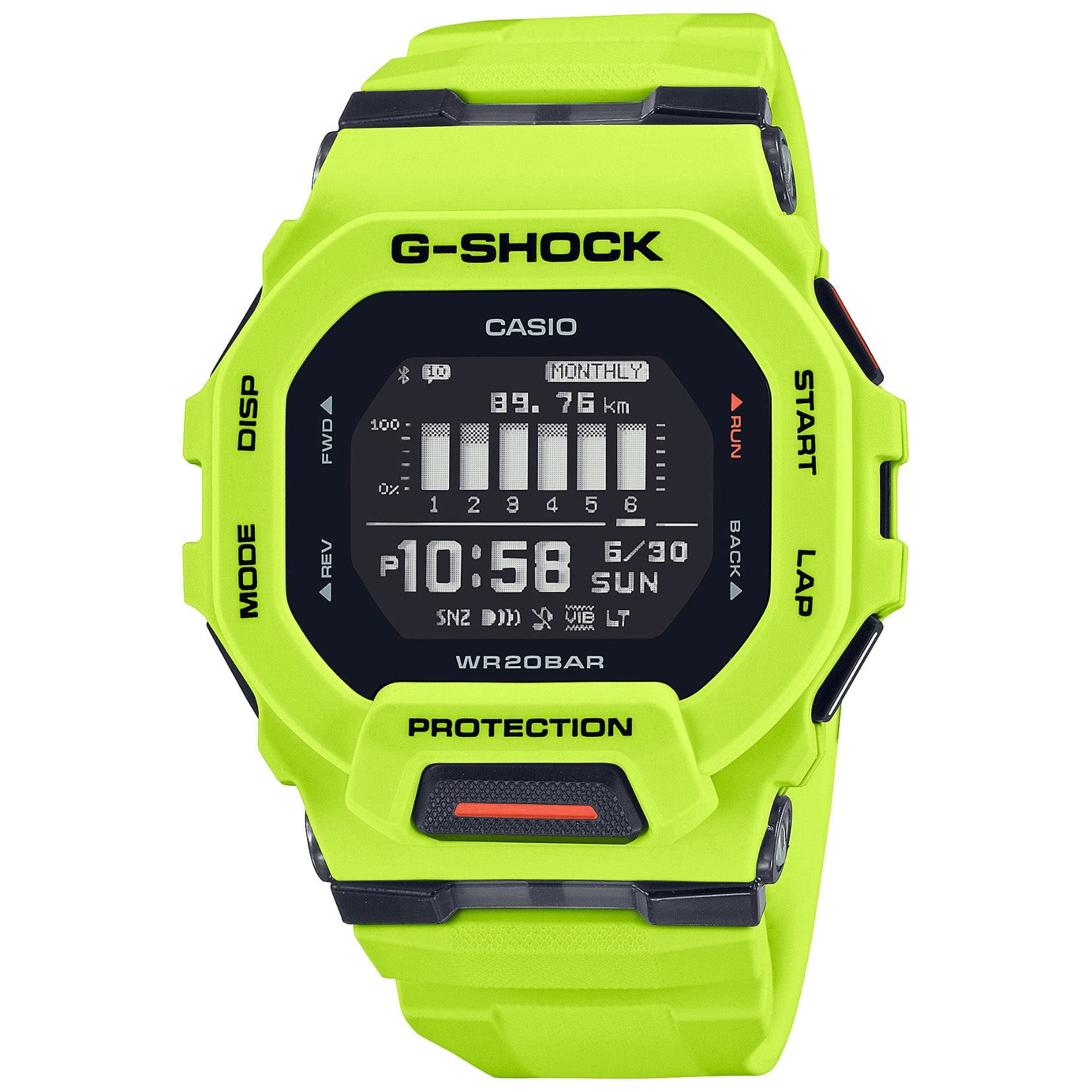 Reloj De Fitness Casio G-shock G-squad Move Gbd200-9 Verde Lima