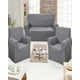 thumbnail image 4 of Set De Fundas De Sofa 3+1+1 - Diseño Cuadrille Gris, 4 of 4