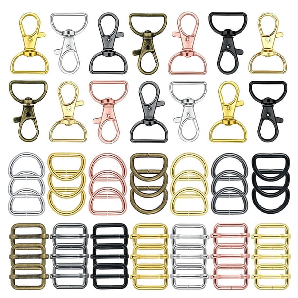 56 Piezas De Herrajes Para Bolsos Con Anillos En D Para Hacer Bolsos DIY Costura Color Mezclado