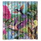 thumbnail image 1 of Cortina de ducha con diseño de colibríes y mariposas en color rosa miel, con ganchos, tamaño 60 x 72 pulgadas, 1 of 3