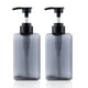 thumbnail image 1 of Dispensador de loción de plástico cuadrado rellenable, 2 unidades, 450 ml/15,2 oz, para aceites esenciales, jabón, loción y champú., 1 of 5