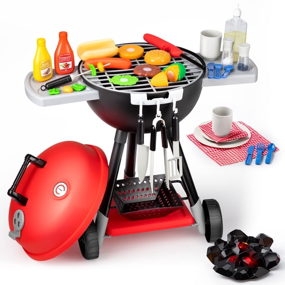Juego de juguetes de cocina JOYIN Little Chef Play Kids BBQ Grill, 34 unidades