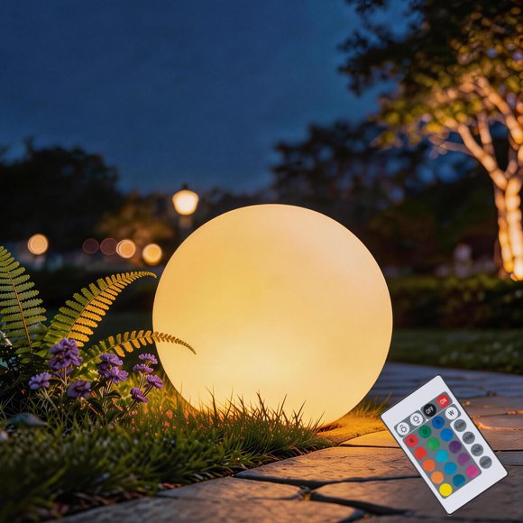 Luz de Globo Solar FANOAULEA 20 cm RGB con Control Remoto