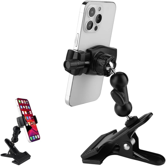 Soporte para teléfono Mippko con clip para escritorio, mesa o puerta de cristal