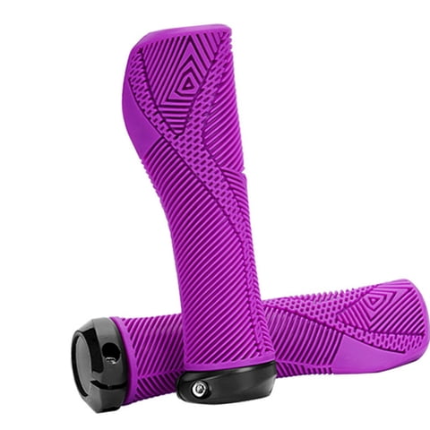 Ioensy - 2 Puños De Goma Para Manillar De Bicicleta, Accesorios De Ciclismo Morados.