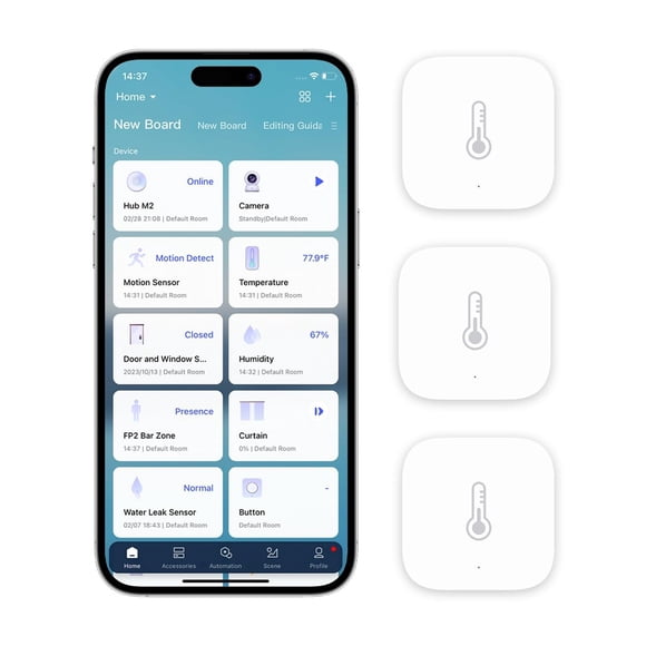 Sensor de temperatura y humedad Aqara Zigbee, paquete de 3