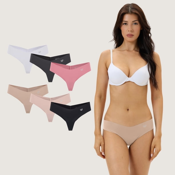 Pack de 6 Calzones Colaless Microfibra Corte Laser Mujer