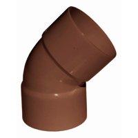 Codo Bajada Para Canaleta Agua Lluvia 80Mm 45° Café Dvp