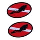 thumbnail image 5 of 2x Elipse Buceo Buceo Bandera Parche Bordado Hierro En Emblema Recuerdo, 5 of 5