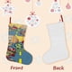 thumbnail image 3 of Rocket Power Tema: Calcetines de Navidad, fino lino blanco para colgar en escaleras y chimenea, decoración navideña para el hogar, regalo de Navidad. 45cm × 32cm, 3 of 5