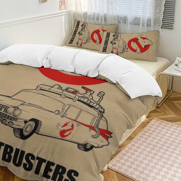 Retro GHOSTBUSTERS Comforter Set Soft 3 Pcs Twin Bedding Sets Thicken for All Season