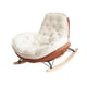 thumbnail image 4 of Mecedora Penguin, Silla De Ocio Cómoda Individual Para El Porche Del Hogar, Interior, Marrón, 4 of 5